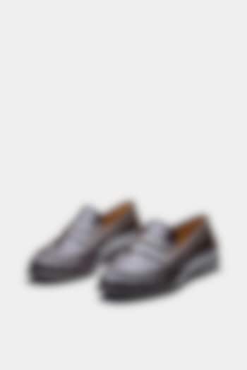 Brown Genuine Leather Loafers by Oroh at Pernia's Pop Up Shop