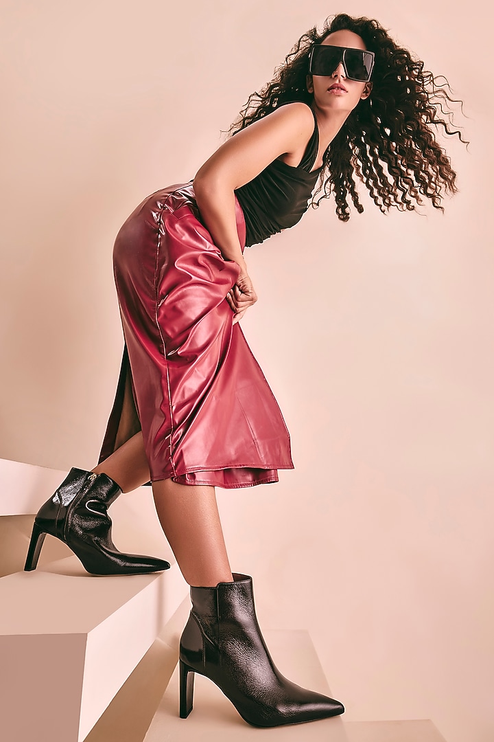 Black Genuine Leather Ankle Boots by Oroh at Pernia's Pop Up Shop