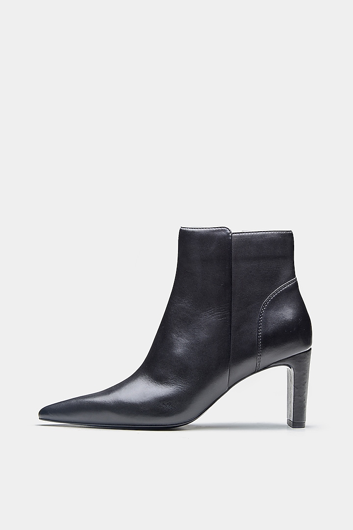 Black Genuine Leather Ankle Boots by Oroh at Pernia's Pop Up Shop