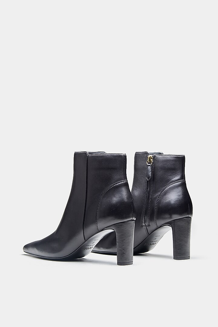 Black Genuine Leather Ankle Boots by Oroh at Pernia's Pop Up Shop