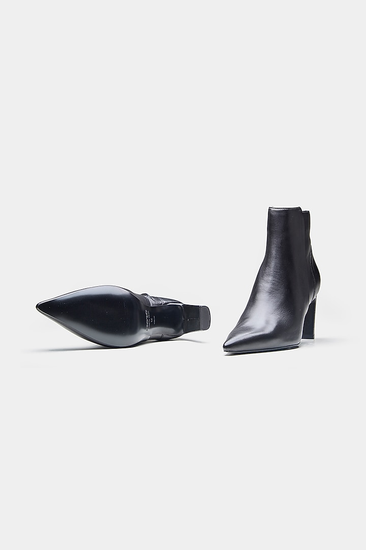 Black Genuine Leather Ankle Boots by Oroh at Pernia's Pop Up Shop