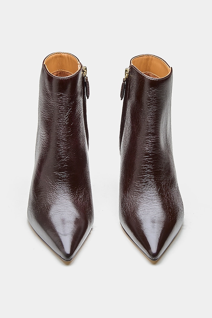 Brown Genuine Leather Ankle Boots by Oroh at Pernia's Pop Up Shop