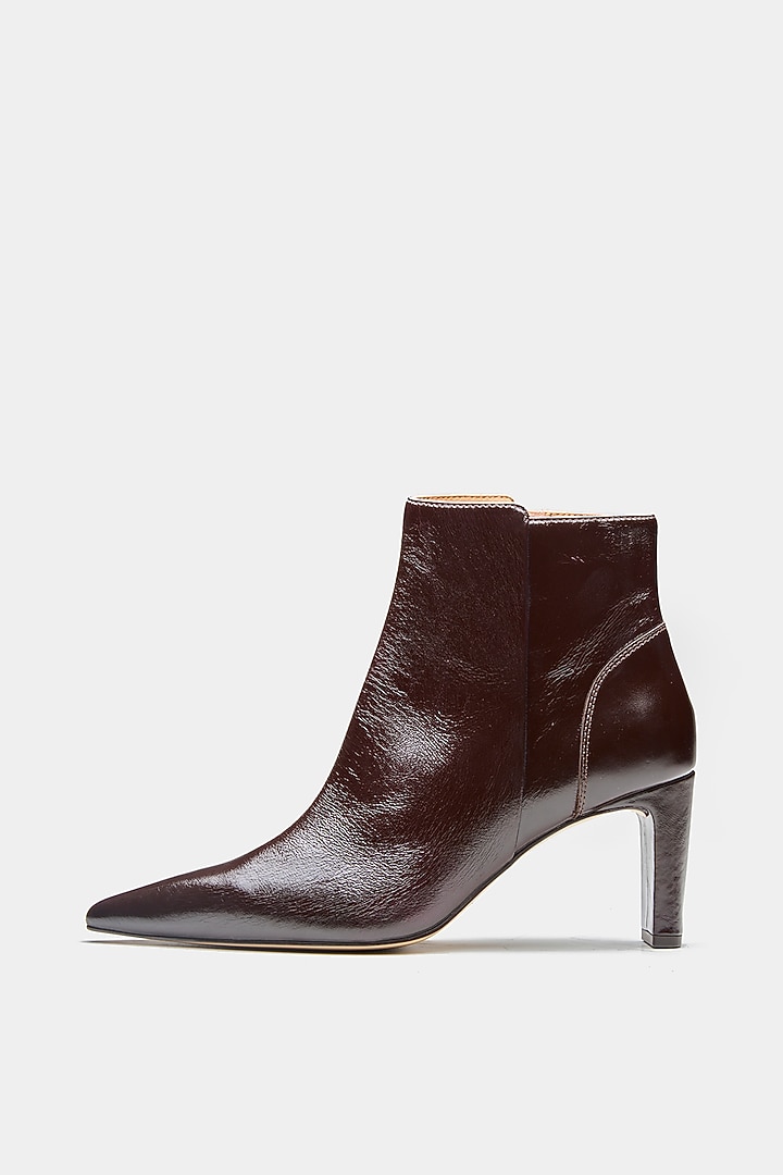 Brown Genuine Leather Ankle Boots by Oroh at Pernia's Pop Up Shop