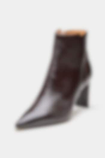 Brown Genuine Leather Ankle Boots by Oroh at Pernia's Pop Up Shop