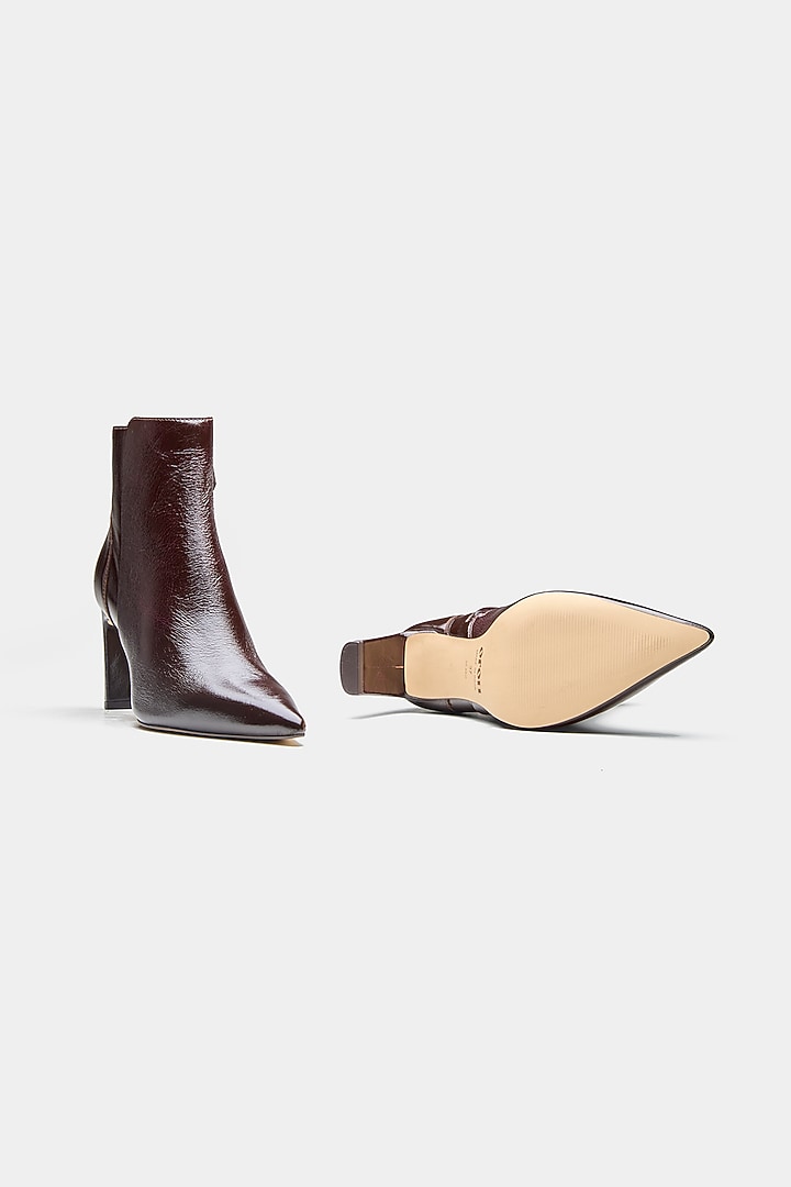 Brown Genuine Leather Ankle Boots by Oroh at Pernia's Pop Up Shop