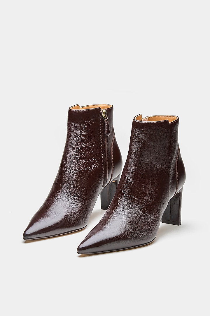 Brown Genuine Leather Ankle Boots by Oroh at Pernia's Pop Up Shop