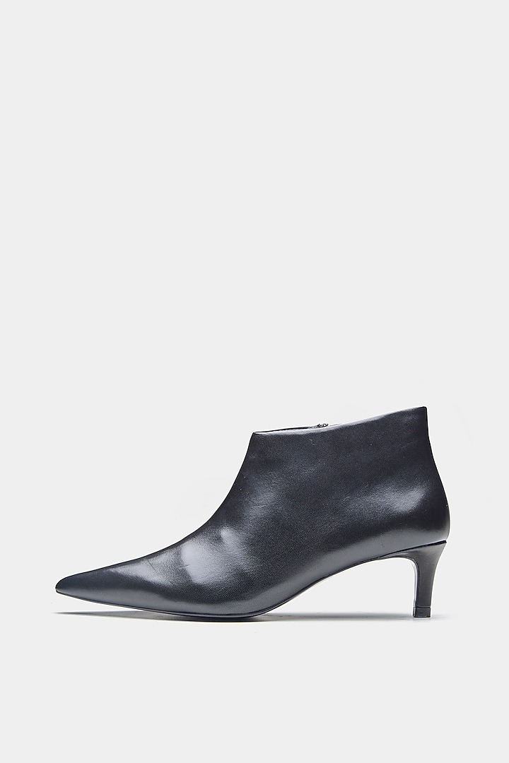 Black Genuine Leather Ankle Boots by Oroh at Pernia's Pop Up Shop