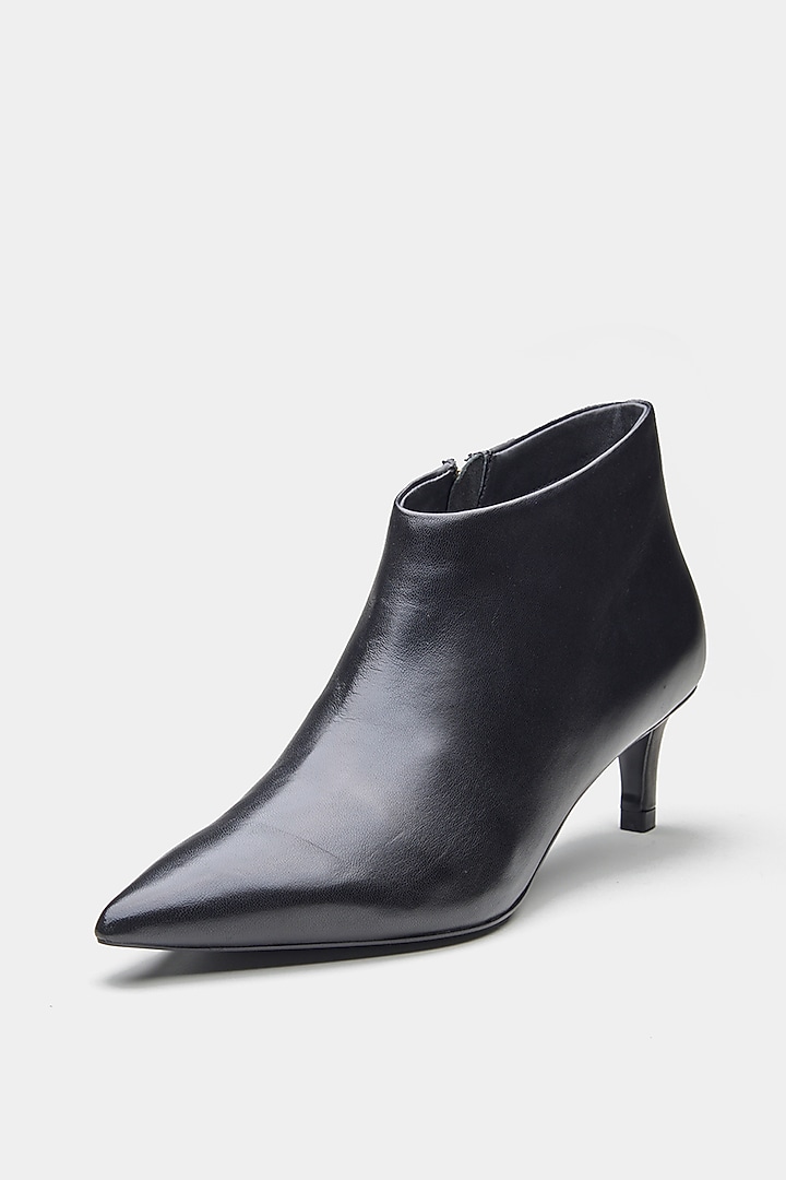 Black Genuine Leather Ankle Boots by Oroh at Pernia's Pop Up Shop