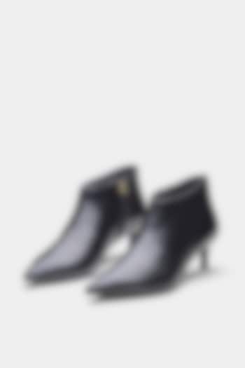 Black Genuine Leather Ankle Boots by Oroh at Pernia's Pop Up Shop