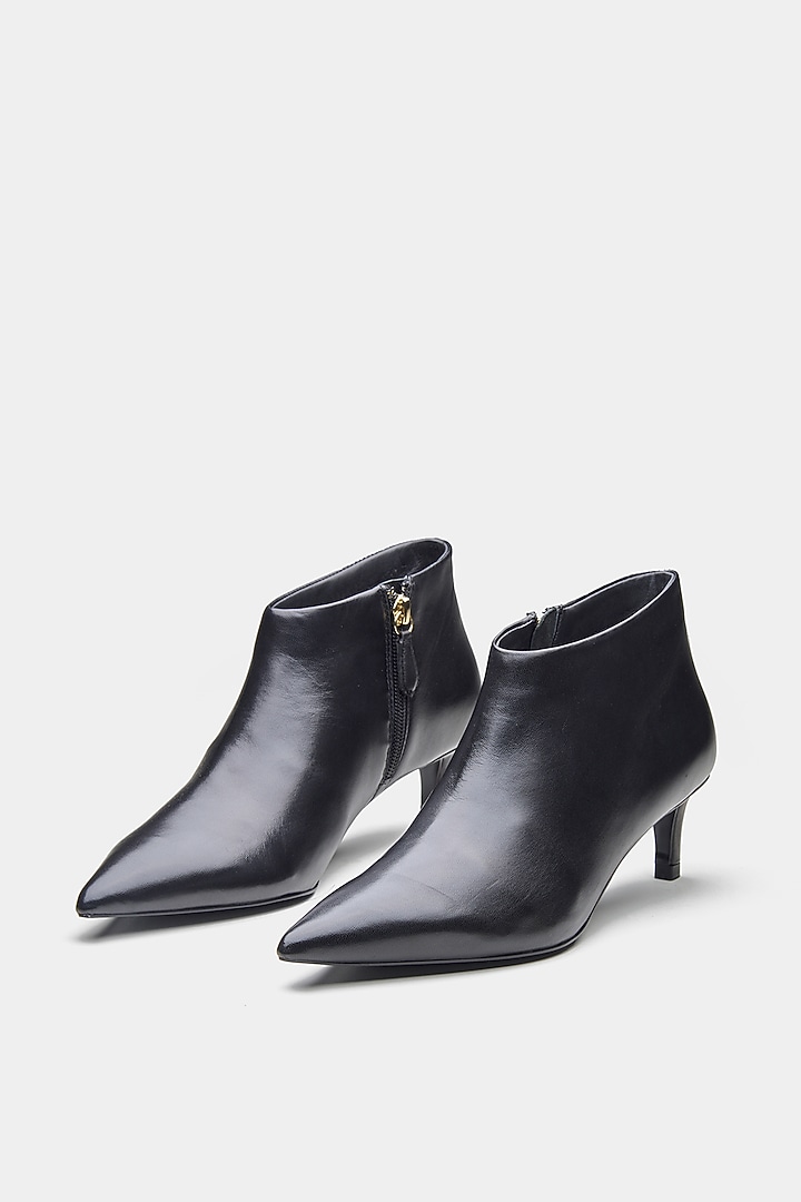 Black Genuine Leather Ankle Boots by Oroh at Pernia's Pop Up Shop