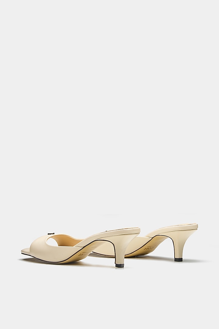 White Genuine Leather Heels by Oroh at Pernia's Pop Up Shop