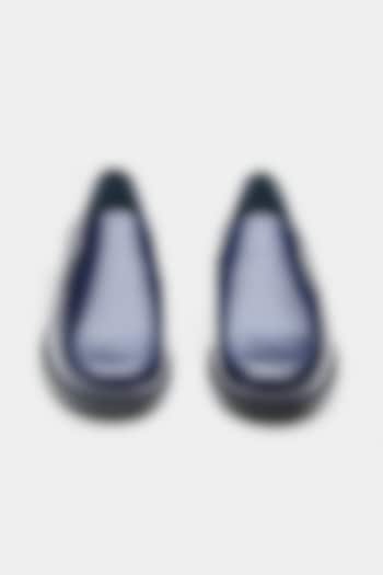 Blue Genuine Leather Loafers by Oroh at Pernia's Pop Up Shop