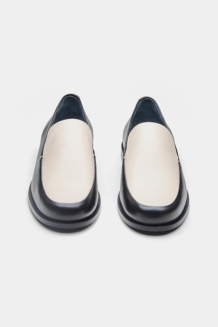 Black Genuine Leather Loafers by Oroh at Pernia's Pop Up Shop