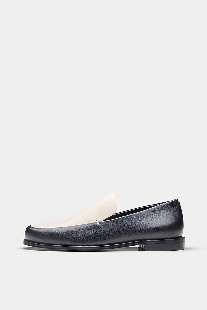 Black Genuine Leather Loafers by Oroh at Pernia's Pop Up Shop
