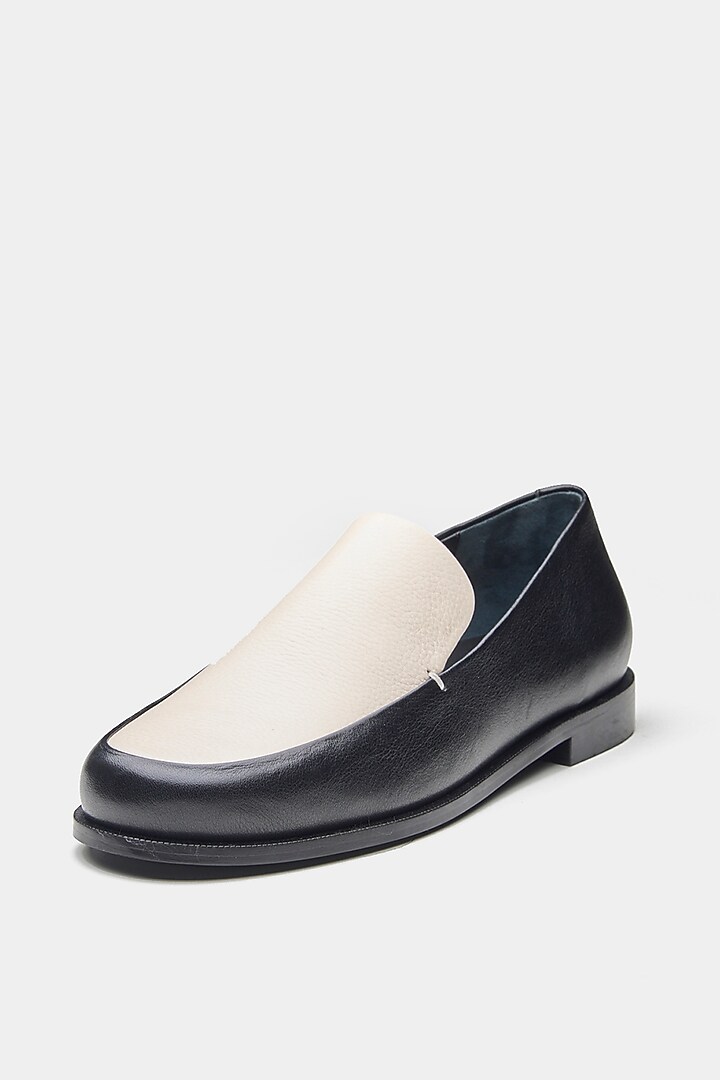 Black Genuine Leather Loafers by Oroh at Pernia's Pop Up Shop