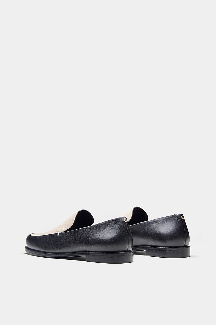 Black Genuine Leather Loafers by Oroh at Pernia's Pop Up Shop