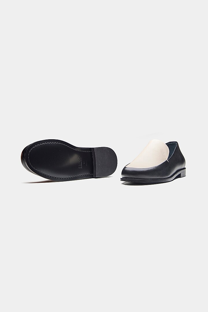Black Genuine Leather Loafers by Oroh at Pernia's Pop Up Shop