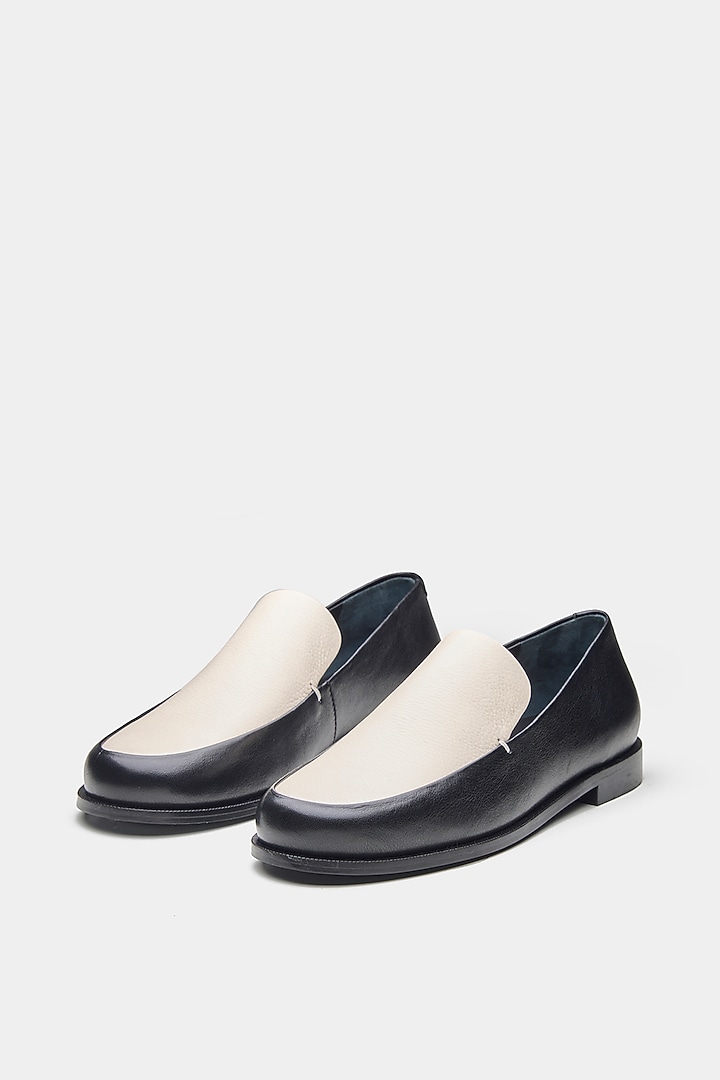 Black Genuine Leather Loafers by Oroh at Pernia's Pop Up Shop