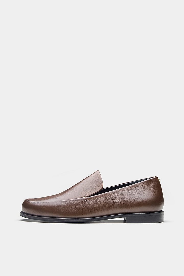 Brown Genuine Leather Loafers by Oroh at Pernia's Pop Up Shop
