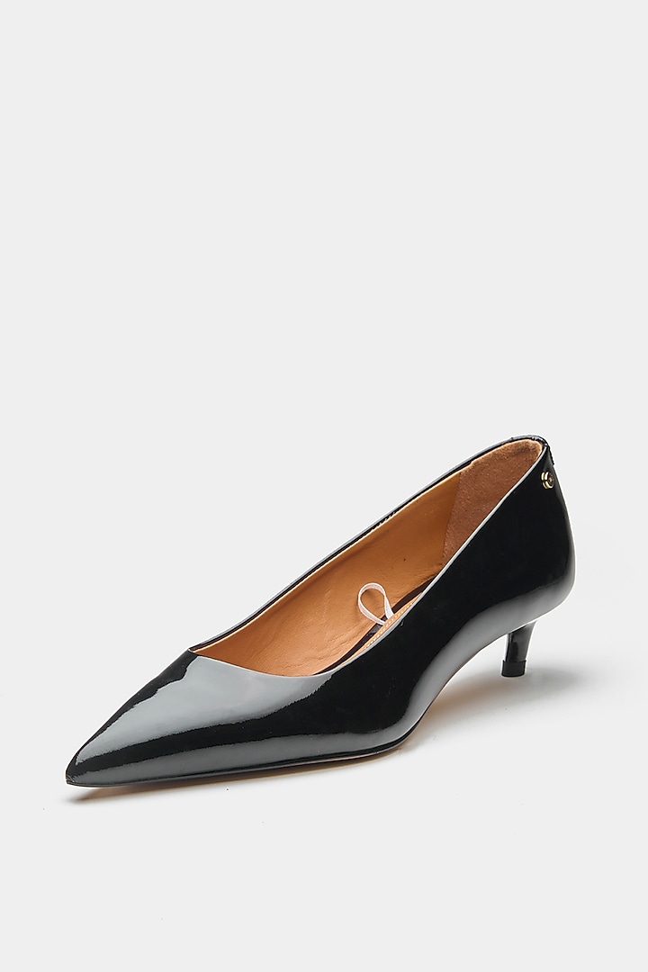 Black Genuine Leather Pumps by Oroh at Pernia's Pop Up Shop
