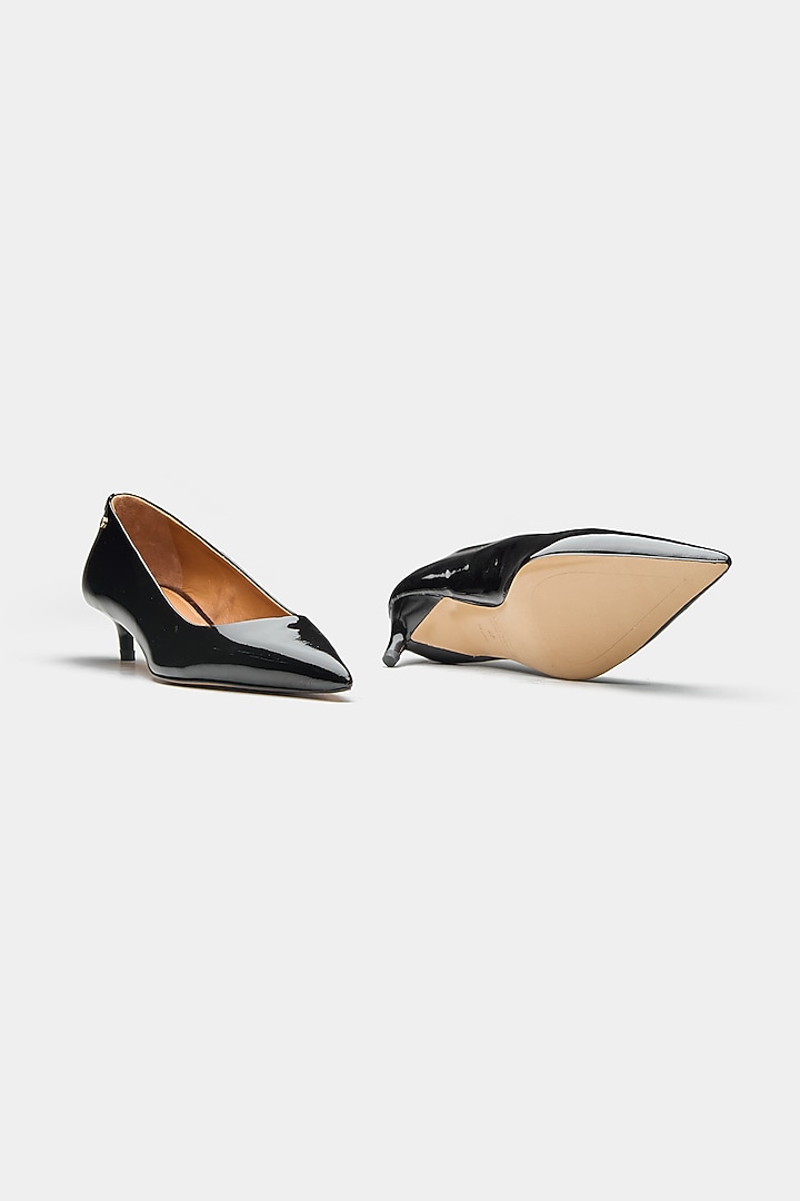 Black Genuine Leather Pumps by Oroh at Pernia's Pop Up Shop