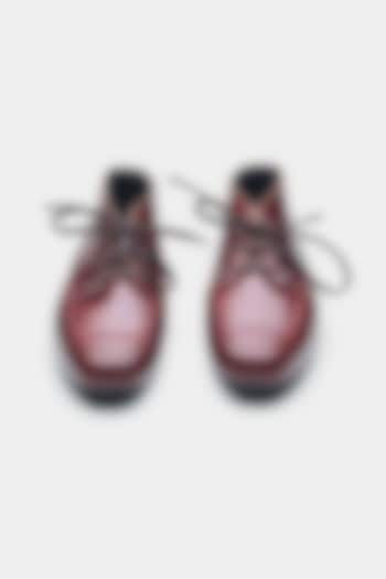 Maroon Genuine Leather Shoes by Oroh at Pernia's Pop Up Shop