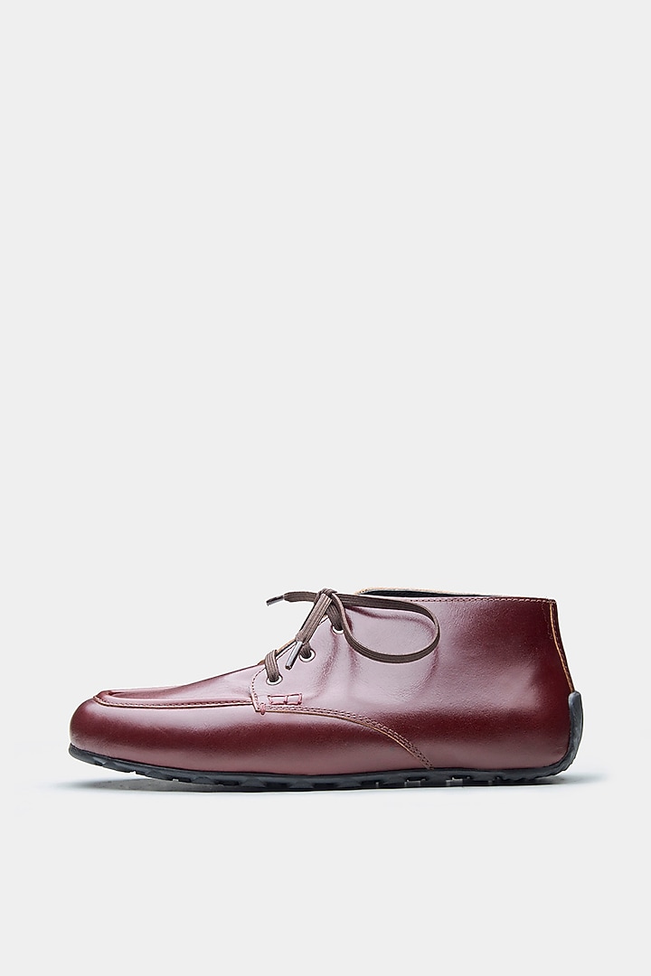Maroon Genuine Leather Shoes by Oroh at Pernia's Pop Up Shop