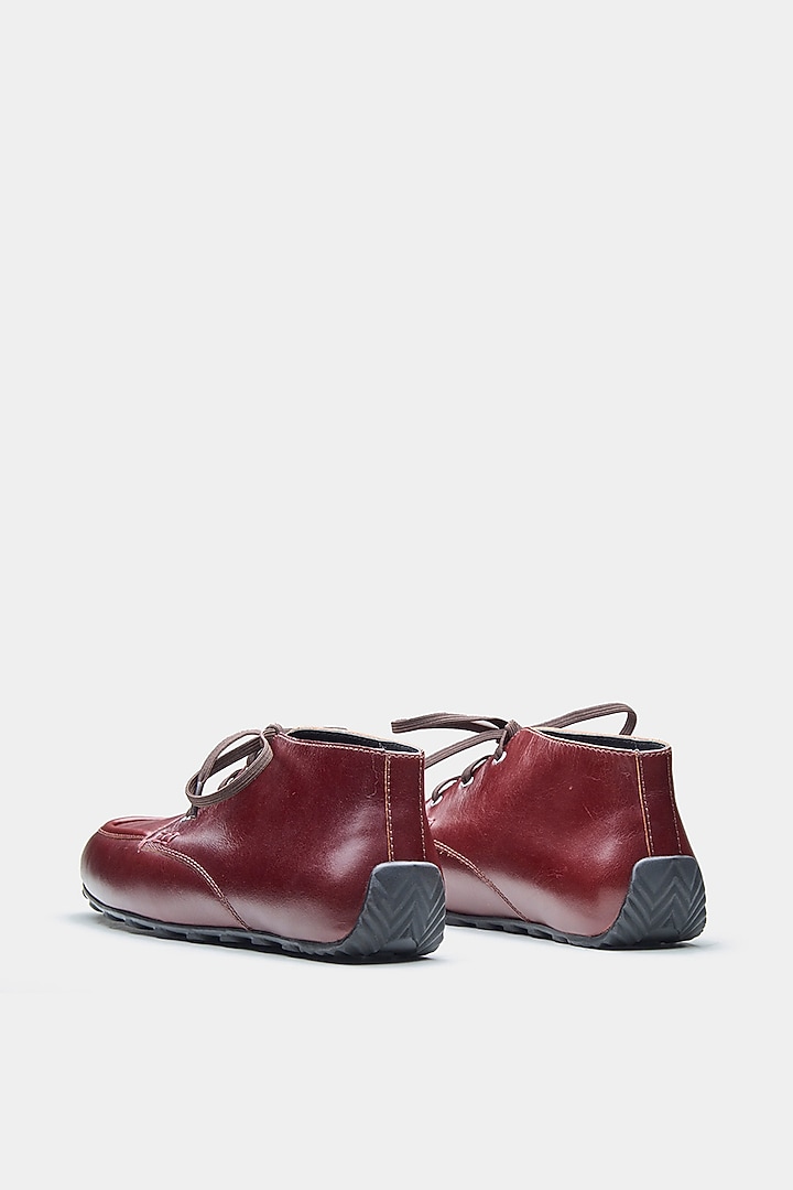 Maroon Genuine Leather Shoes by Oroh at Pernia's Pop Up Shop