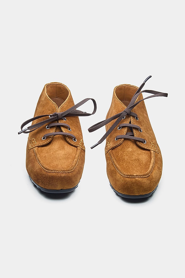 Tan Genuine Leather Shoes by Oroh at Pernia's Pop Up Shop