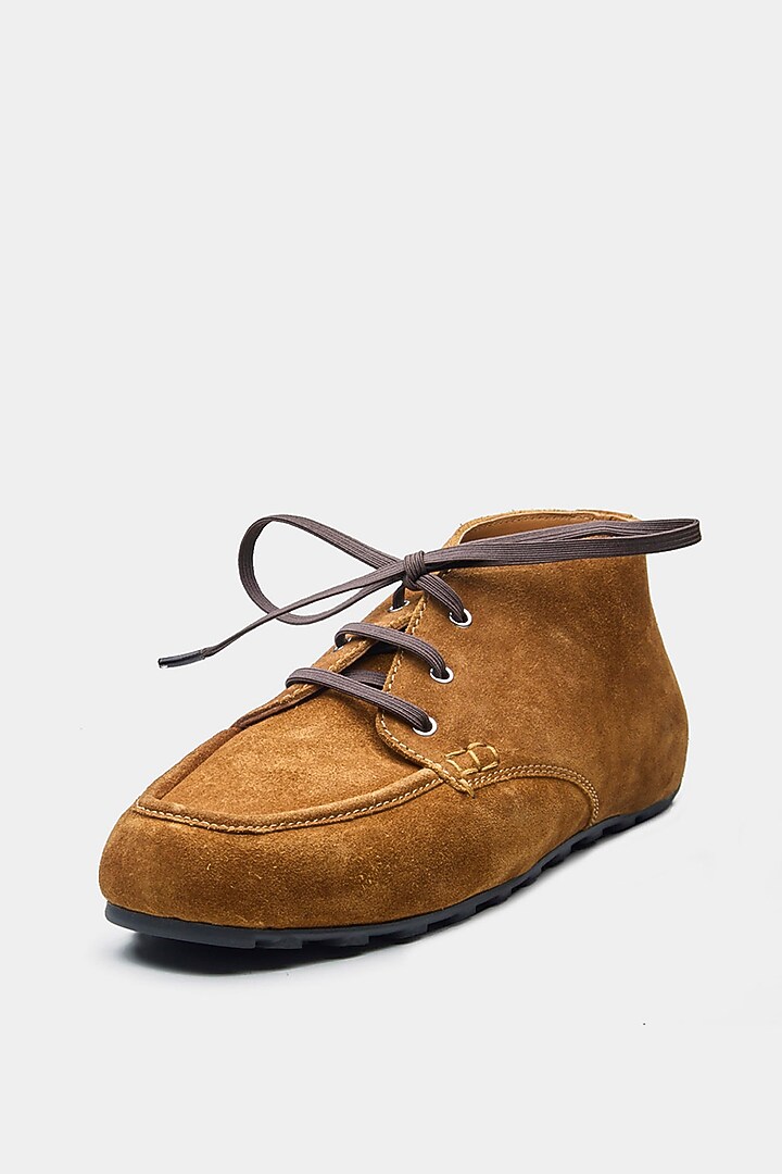 Tan Genuine Leather Shoes by Oroh at Pernia's Pop Up Shop