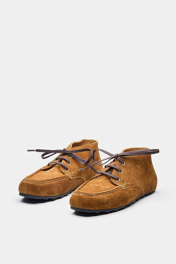 Tan Genuine Leather Shoes by Oroh at Pernia's Pop Up Shop