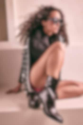 Black Genuine Leather Ankle Boots by Oroh at Pernia's Pop Up Shop