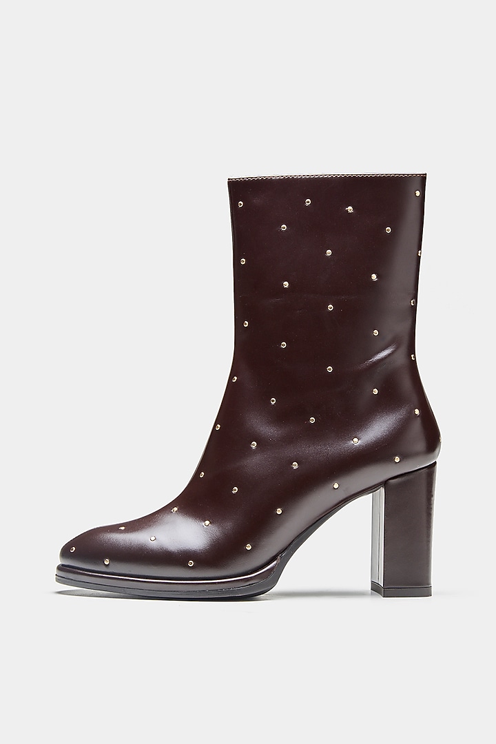 Brown Genuine Leather Ankle Boots by Oroh at Pernia's Pop Up Shop