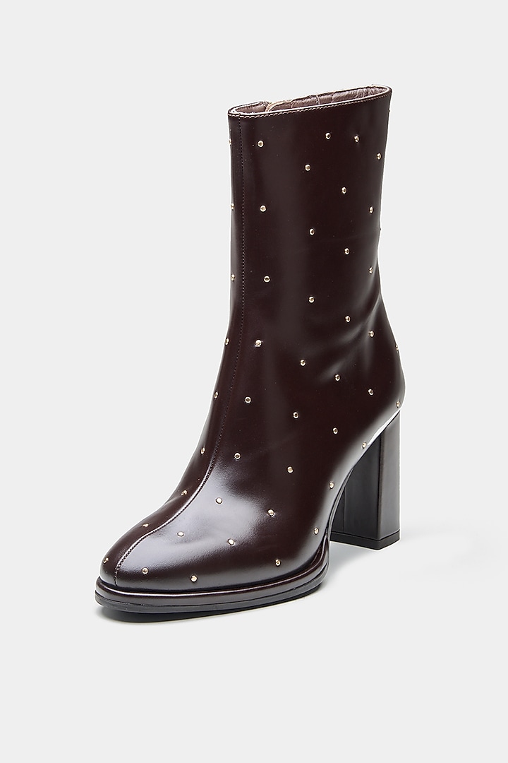 Brown Genuine Leather Ankle Boots by Oroh at Pernia's Pop Up Shop