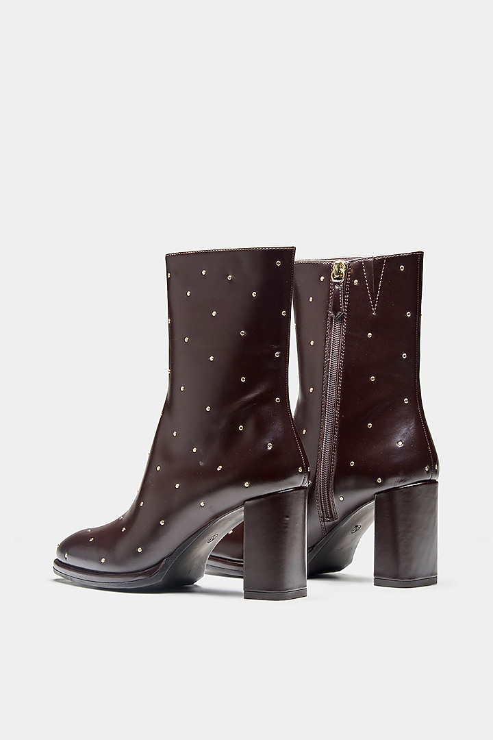 Brown Genuine Leather Ankle Boots by Oroh at Pernia's Pop Up Shop