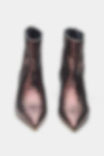 Bronze Genuine Leather Ankle Boots by Oroh at Pernia's Pop Up Shop