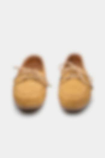 Tan Genuine Leather Shoes by Oroh at Pernia's Pop Up Shop