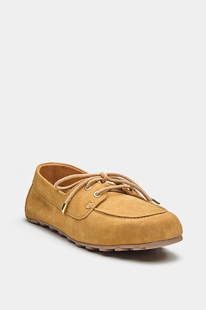Tan Genuine Leather Shoes by Oroh at Pernia's Pop Up Shop