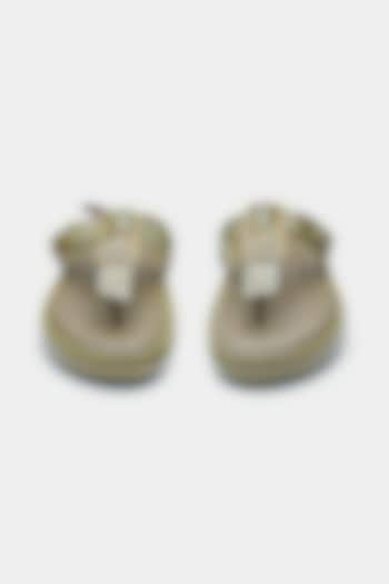 Green Genuine Leather Flats by Oroh at Pernia's Pop Up Shop