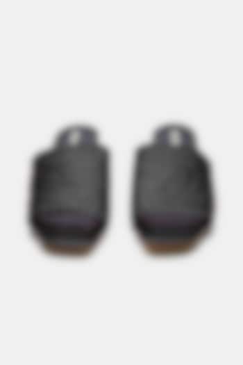 Black Genuine Leather Open-Toe Heels by Oroh at Pernia's Pop Up Shop