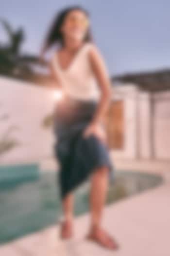 Tan Genuine Leather Flats by Oroh at Pernia's Pop Up Shop