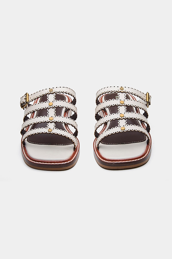 Nude Genuine Leather Flats by Oroh at Pernia's Pop Up Shop