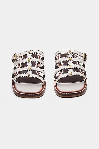 Nude Genuine Leather Flats by Oroh