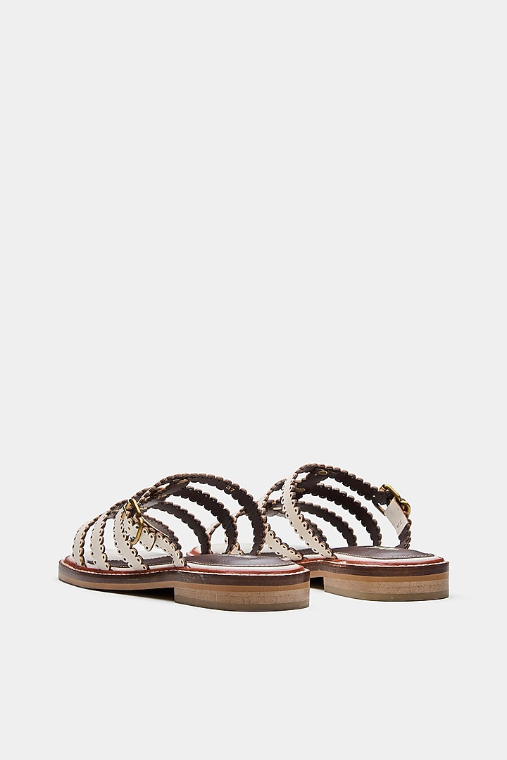 Nude Genuine Leather Flats by Oroh at Pernia's Pop Up Shop