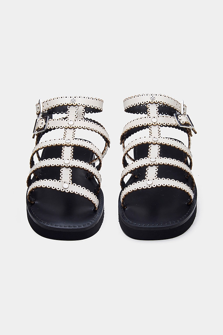 Nude Genuine Leather Flats by Oroh at Pernia's Pop Up Shop