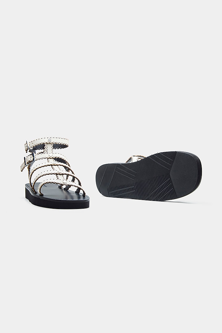 Nude Genuine Leather Flats by Oroh at Pernia's Pop Up Shop