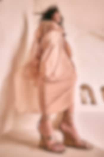 Gold Genuine Leather Wedges by Oroh at Pernia's Pop Up Shop