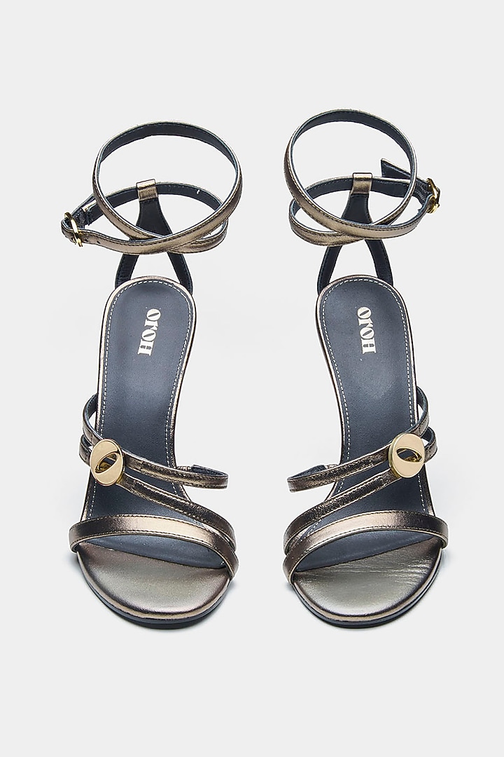 Bronze Genuine Leather Wedges by Oroh at Pernia's Pop Up Shop