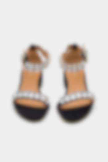 Black Genuine Leather Block Heels by Oroh at Pernia's Pop Up Shop