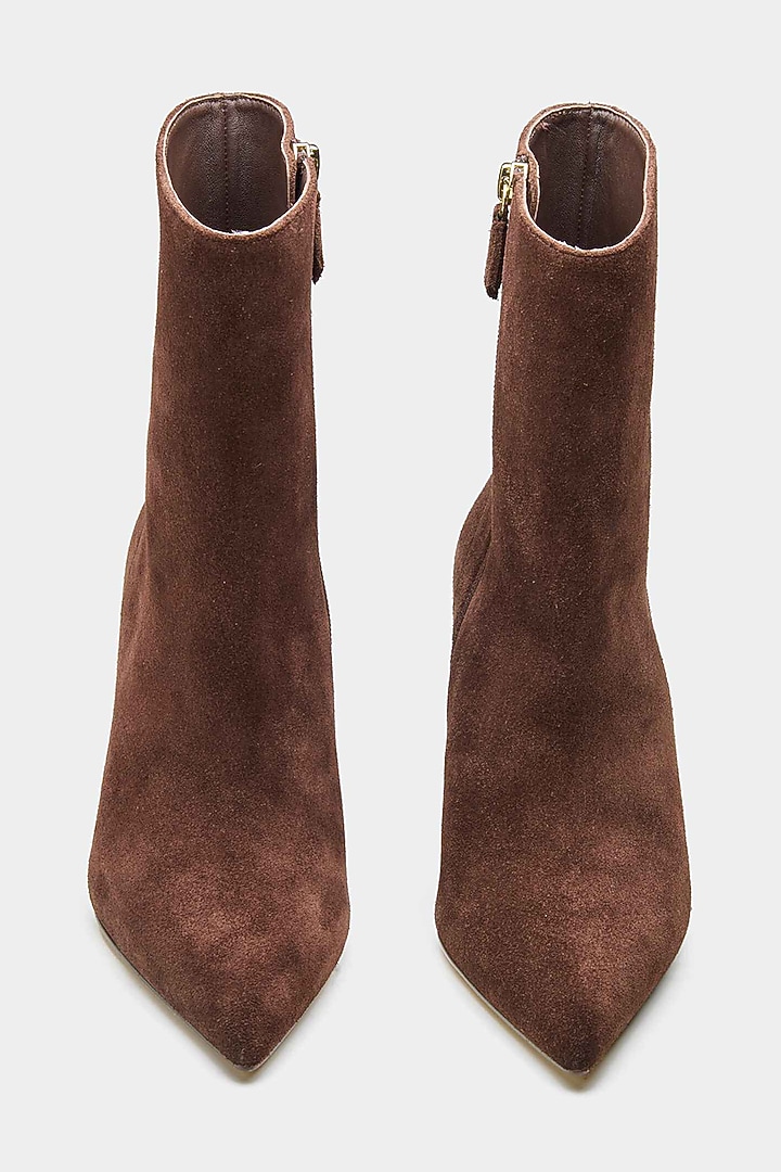 Brown Genuine Leather Ankle Boots by Oroh at Pernia's Pop Up Shop